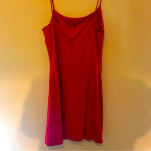 Lew Magram Red Strapped Slip Dress